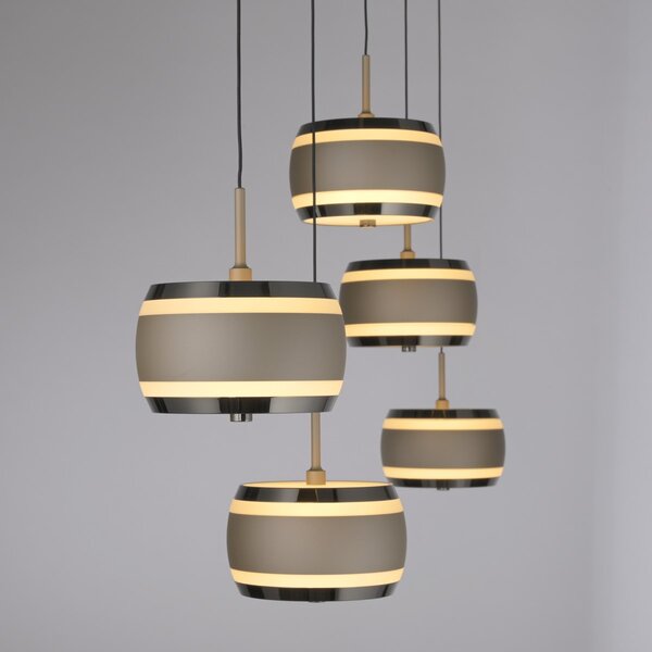 Paul Neuhaus modern függeszték pure falling rings barna króm pln2504-97