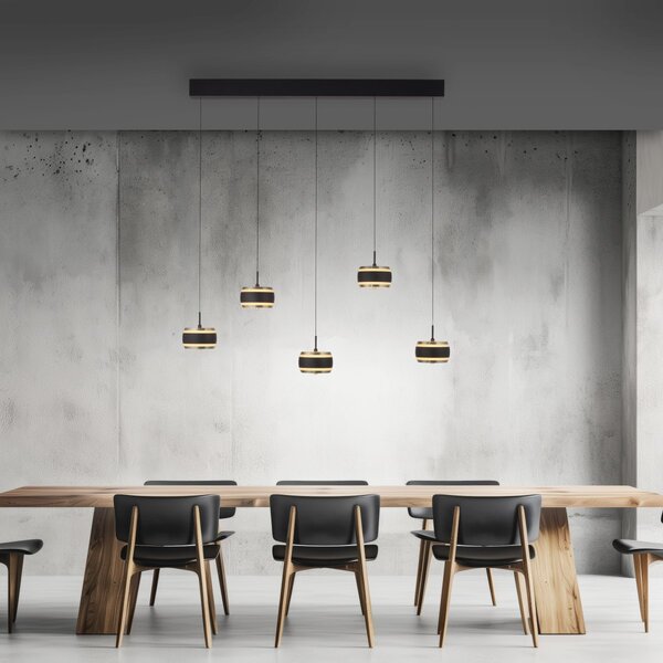 Paul Neuhaus modern függeszték pure falling rings fekete pln2504-18