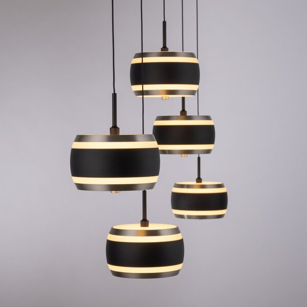 Paul Neuhaus modern függeszték pure falling rings fekete pln2504-18