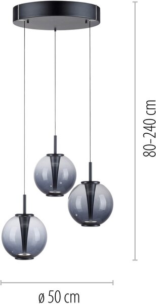 Paul Neuhaus modern függeszték pure e-infinity szürke pln2222-15