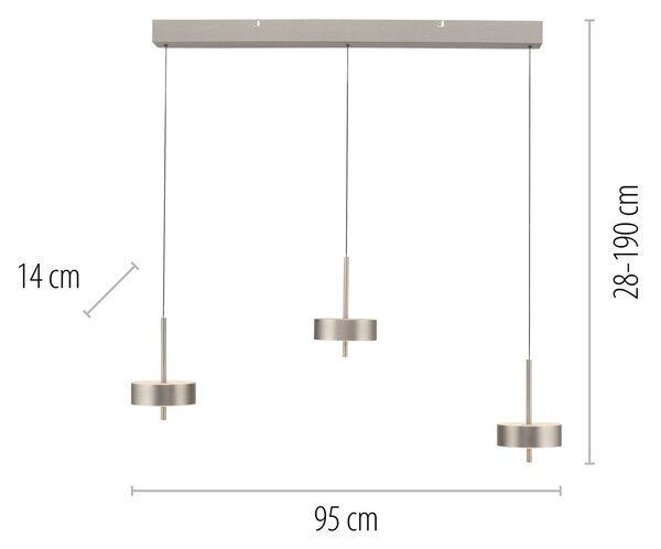 Paul Neuhaus modern függeszték q-rotate alumínium pln2248-95