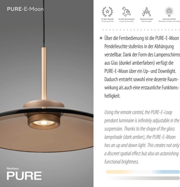 Paul Neuhaus modern függeszték pure e-moon barna pln2195-97