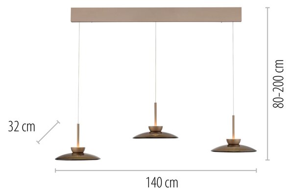 Paul Neuhaus modern függeszték pure moon barna pln2193-97