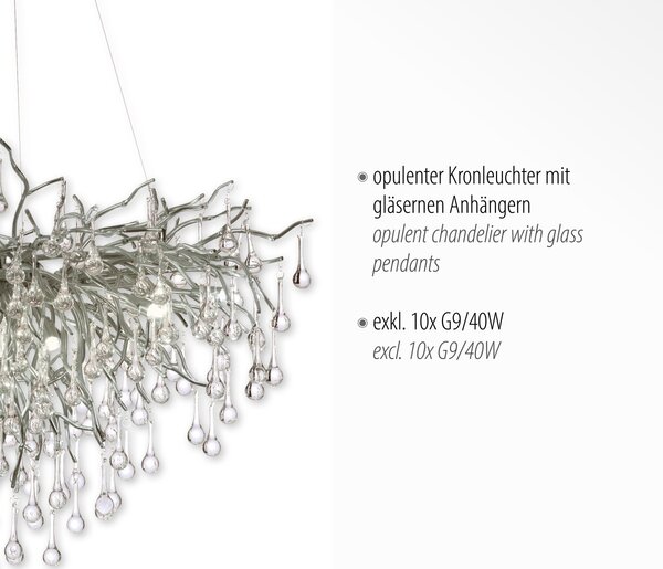 Paul Neuhaus glamour modern függeszték icicle acél pln2192-55