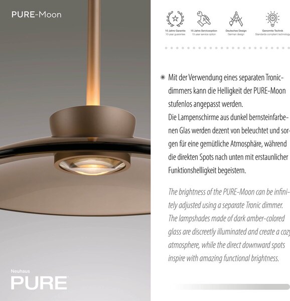 Paul Neuhaus modern függeszték pure moon barna pln2193-97