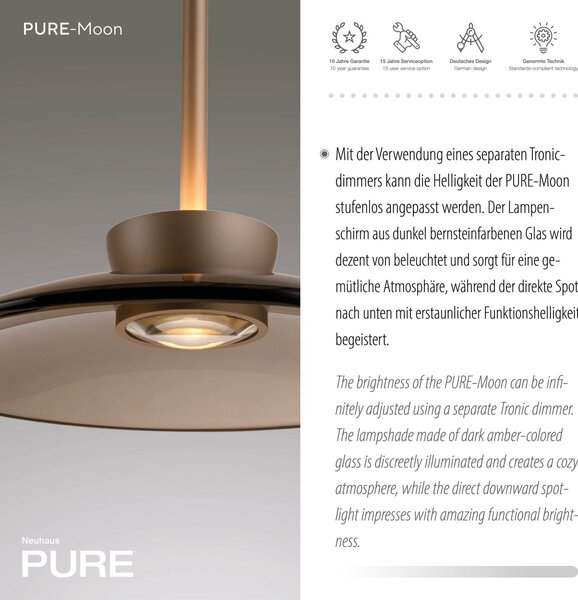 Paul Neuhaus modern függeszték pure moon barna pln2191-97