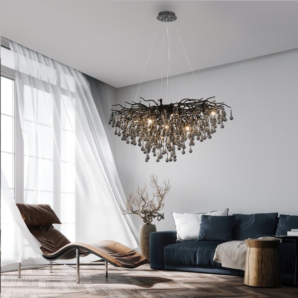 Paul Neuhaus modern függeszték icicle fekete pln2192-18