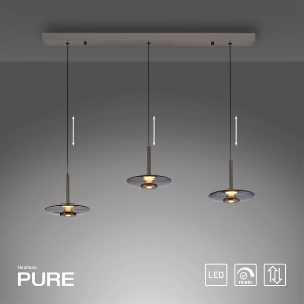 Paul Neuhaus modern függeszték pure vitrum szürke pln2083-15