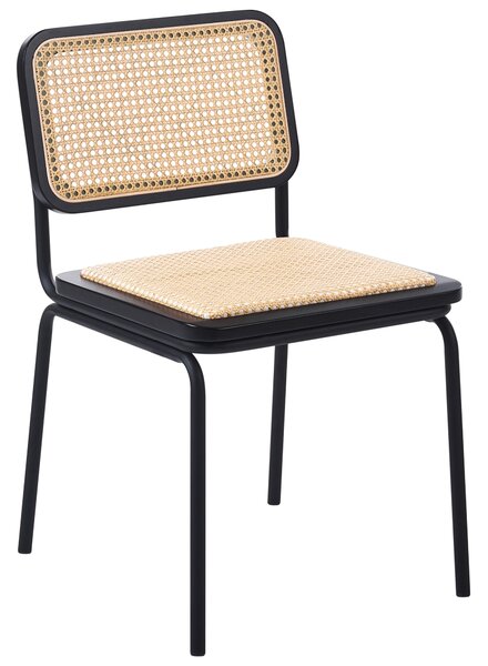 Étkezőszék kétdarabos szettben CORVALLIS PE Rattan Fekete