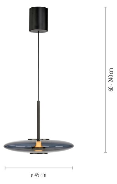 Paul Neuhaus modern függeszték pure e-vitrum szürke pln2084-15
