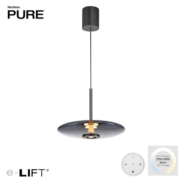 Paul Neuhaus modern függeszték pure e-vitrum szürke pln2084-15