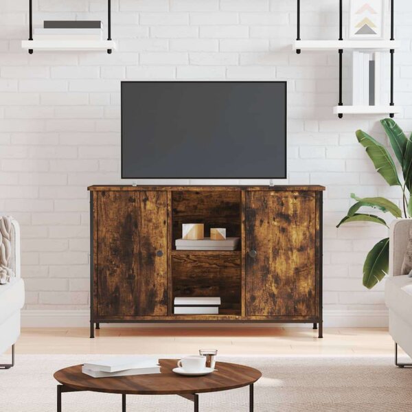 VidaXL füstös tölgyszínű szerelt fa TV-szekrény 100x35x65 cm