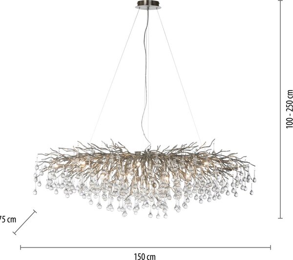 Paul Neuhaus glamour modern függeszték icicle acél pln2031-55