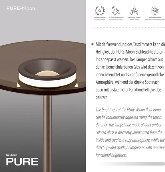 Paul Neuhaus modern állólámpa pure moon barna pln594-97