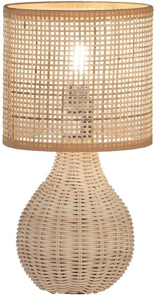 Fischer & Honsel skandináv boho asztali lámpa nature természetes fa fhl50735