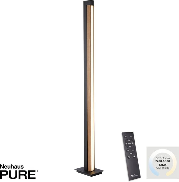 Paul Neuhaus modern állólámpa pure-lines antracit fa pln451-79