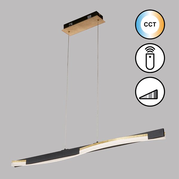 Fischer & Honsel modern függeszték bridge fekete arany fhl61038