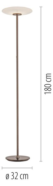 Paul Neuhaus modern állólámpa pure vitrum barna ezüst pln481-34