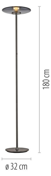 Paul Neuhaus modern állólámpa pure vitrum szürke pln481-15