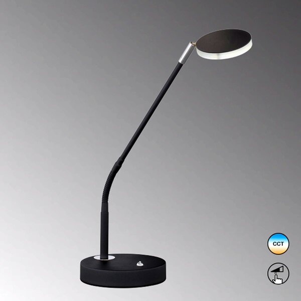 Fischer & Honsel modern asztali lámpa luna fekete fhl850156