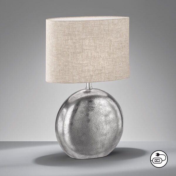 Fischer & Honsel glamour modern asztali lámpa chambery nikkel fhl50507
