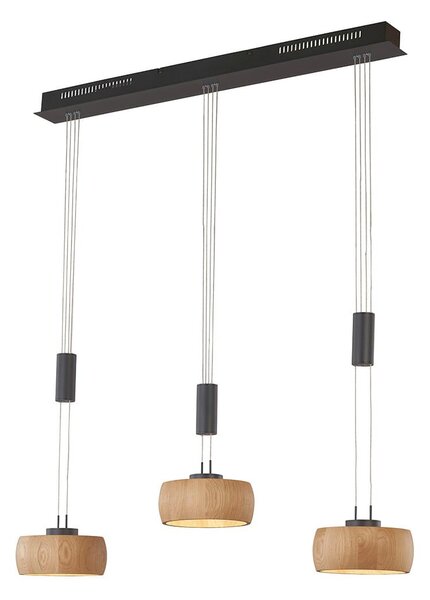 Fischer & Honsel modern skandináv függeszték shine-wood bézs fekete szürke fhl61093