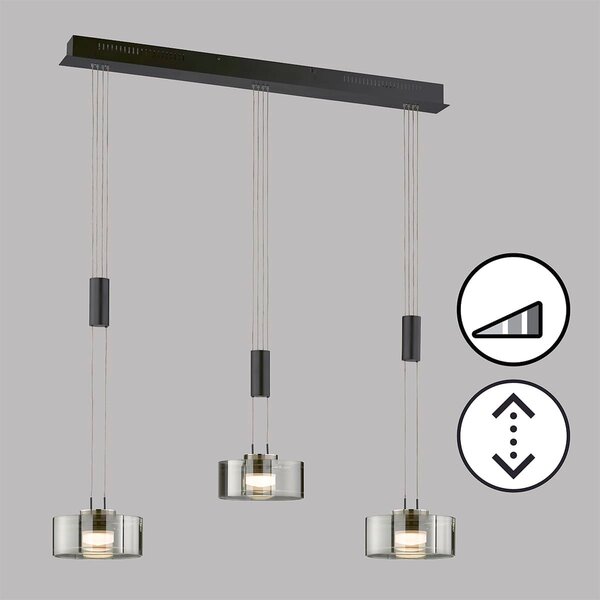 Fischer & Honsel modern függeszték lavin bézs fekete szürke fhl61096