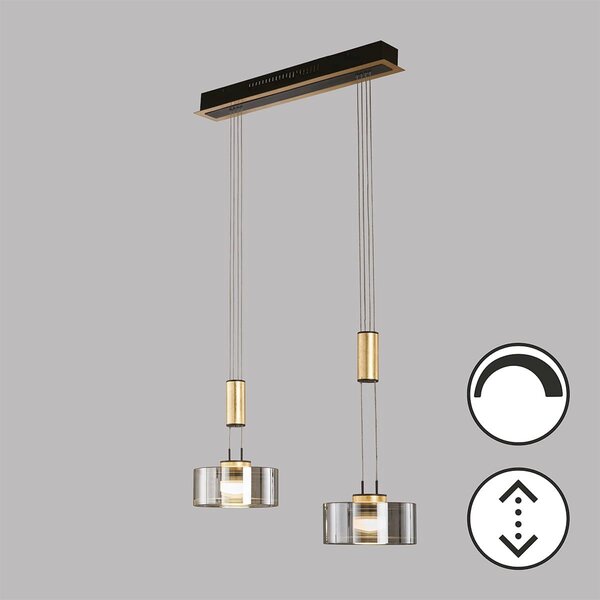 Fischer & Honsel modern függeszték lavin bézs fekete szürke fhl61058