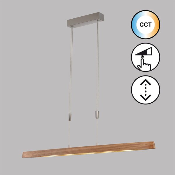 Fischer & Honsel modern skandináv függeszték shine-wood nikkel fhl61076