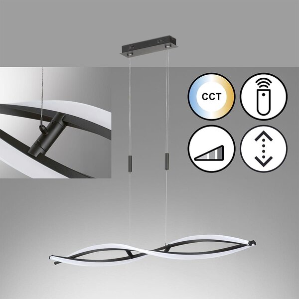 Fischer & Honsel modern függeszték torcido bézs fekete szürke fhl60978