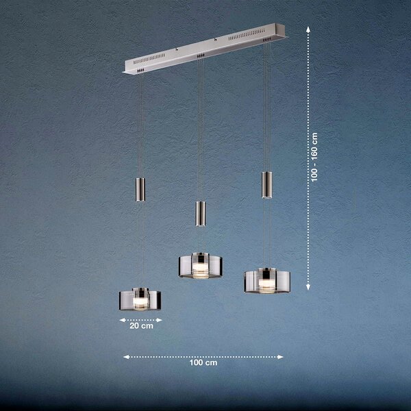 Fischer & Honsel modern függeszték lavin nikkel fhl60651