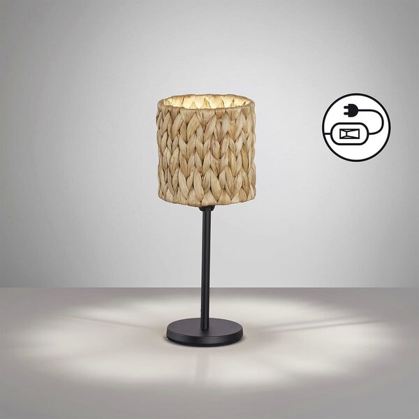 Fischer & Honsel modern asztali lámpa hyazinthe bézs fekete szürke fhl50678