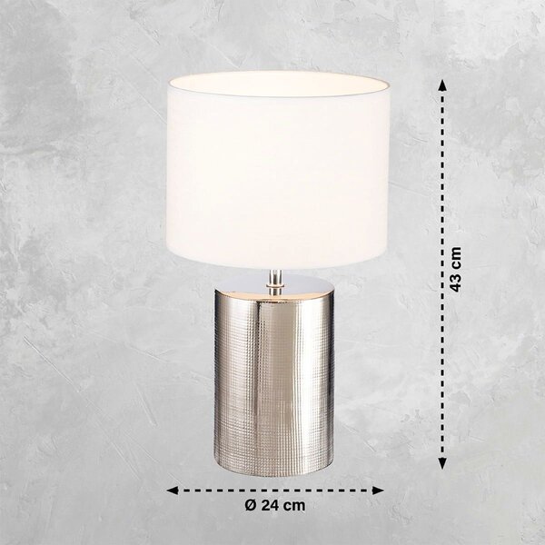 Fischer & Honsel modern asztali lámpa prata ezüst fhl50663