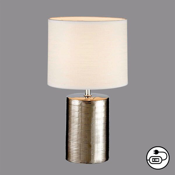 Fischer & Honsel modern asztali lámpa prata ezüst fhl50662