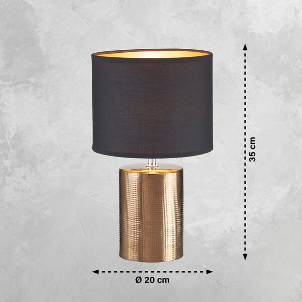 Fischer & Honsel modern asztali lámpa bronz barna fhl50657