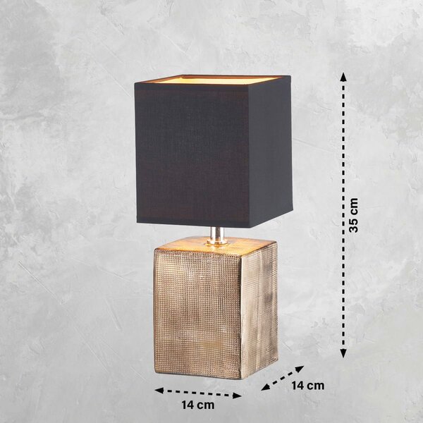 Fischer & Honsel glamour modern asztali lámpa ouro barna fhl50668