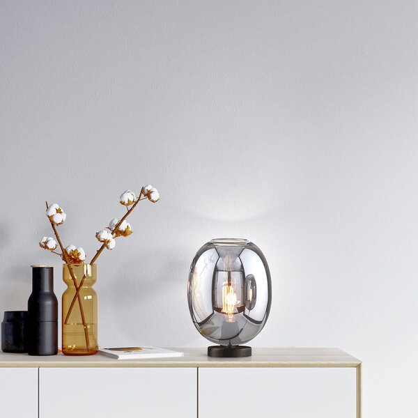 Fischer & Honsel glamour modern asztali lámpa nayla bézs fekete szürke fhl50644