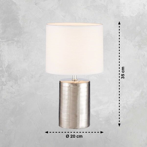 Fischer & Honsel modern asztali lámpa prata ezüst fhl50662