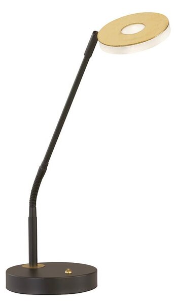 Fischer & Honsel modern asztali lámpa dent bézs fekete szürke fhl50717