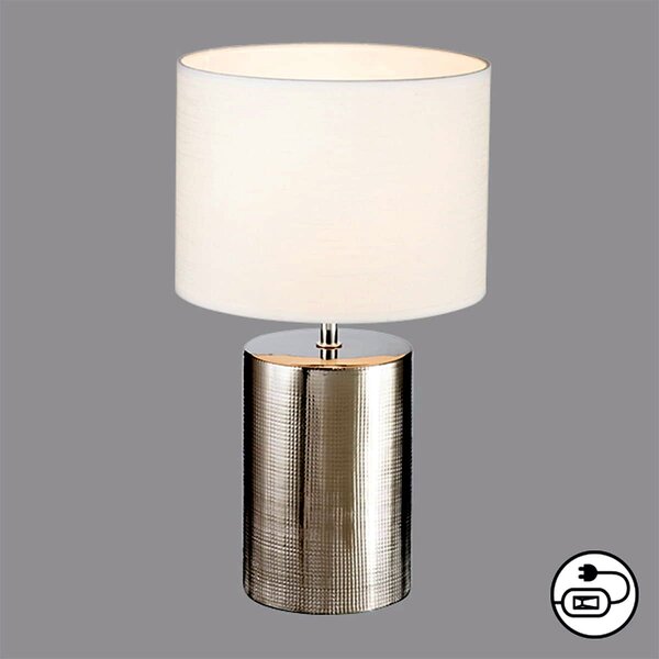 Fischer & Honsel modern asztali lámpa prata ezüst fhl50663
