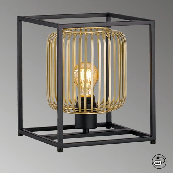 Fischer & Honsel modern asztali lámpa caydo bézs fekete szürke fhl50620