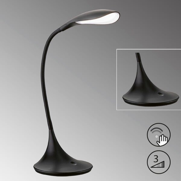 Fischer & Honsel modern asztali lámpa nil fekete fhl50527