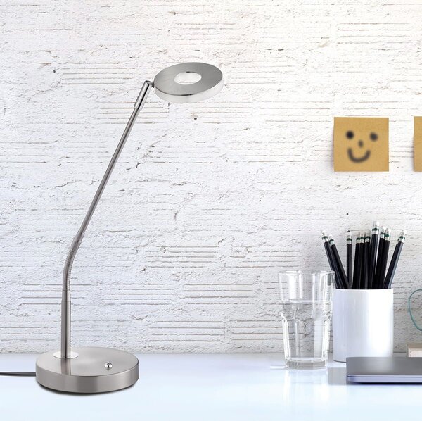 Fischer & Honsel modern asztali lámpa dent nikkel fhl50062