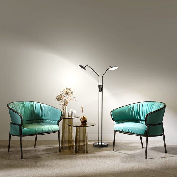 Fischer & Honsel modern állólámpa tallri bézs fekete szürke fhl40487