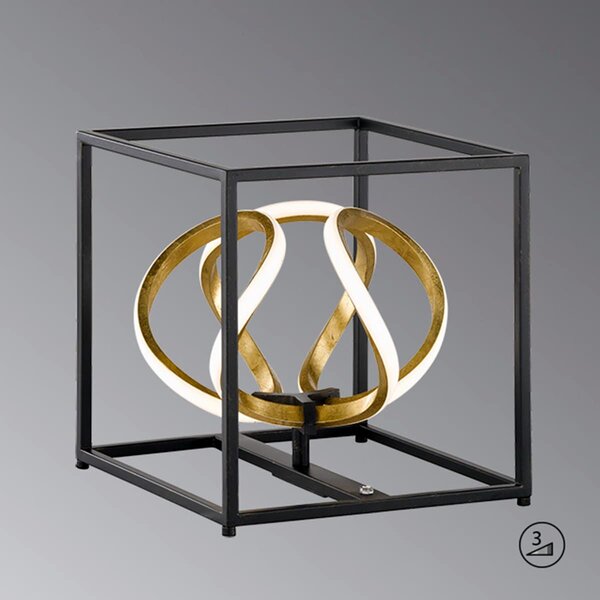 Fischer & Honsel modern asztali lámpa gesa fekete fhl50323