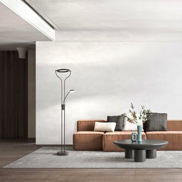 Fischer & Honsel modern állólámpa davos bézs fekete szürke fhl40470