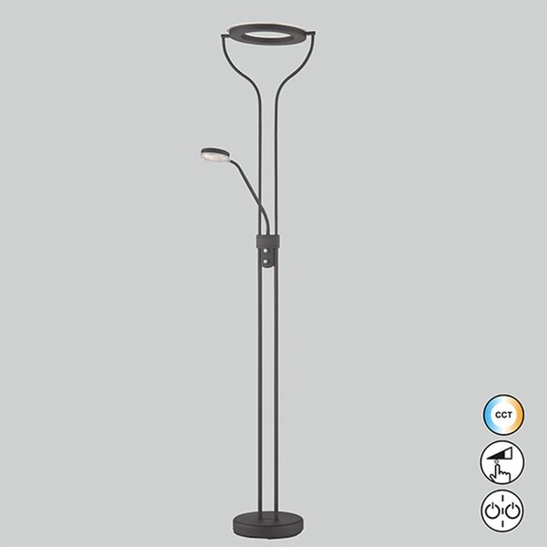 Fischer & Honsel modern állólámpa davos bézs fekete szürke fhl40470