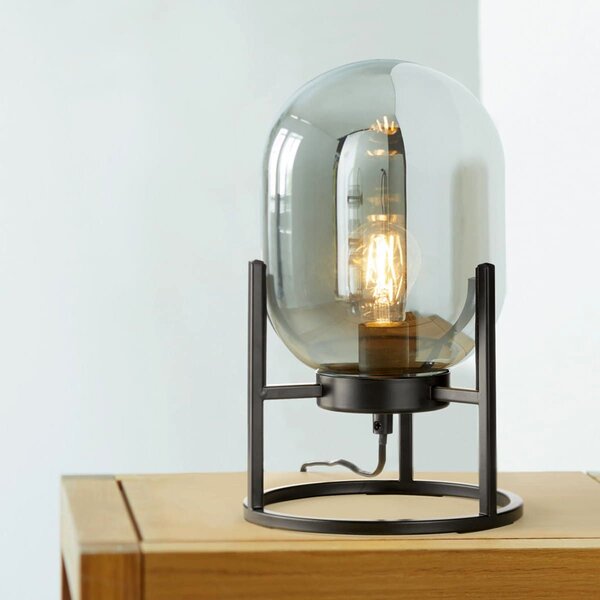 Fischer & Honsel modern asztali lámpa regi fekete fhl50130