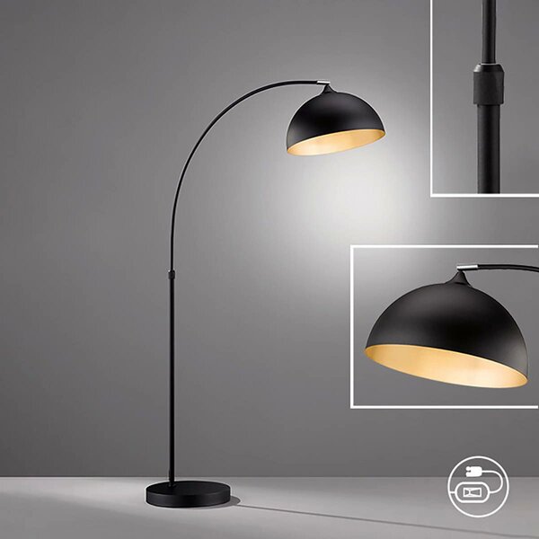 Fischer & Honsel modern állólámpa leitung bézs fekete szürke fhl40358