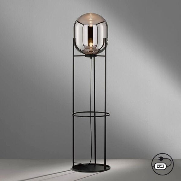 Fischer & Honsel modern állólámpa regi fekete fhl40423